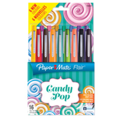 Astuccio 16 colori Candy Pop Pennarello Flair Nylon Papermate